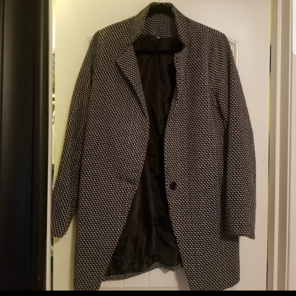 Black and white coat